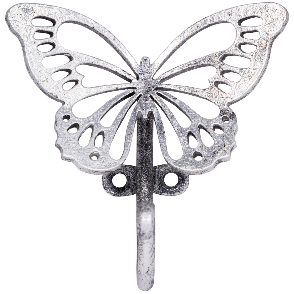 Крючок Бабочка Эир малый Античное серебро