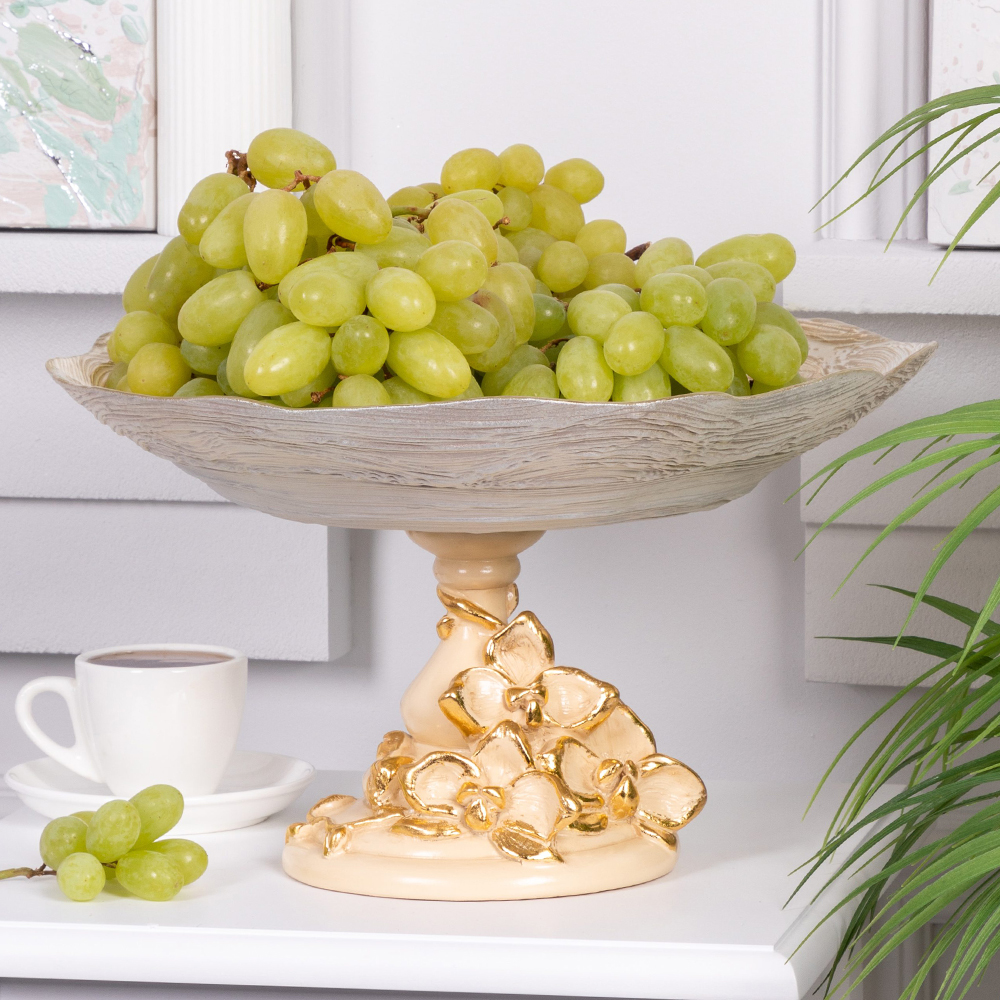  Фруктовница-конфетница Орхидея Лелия Айвори