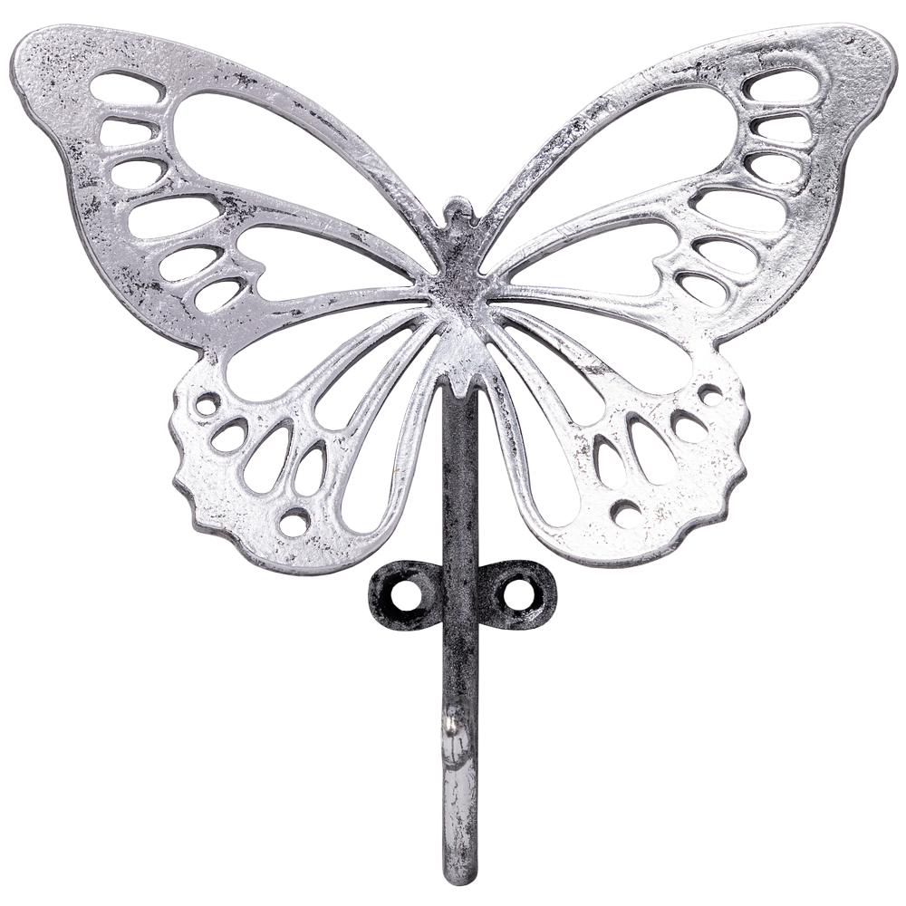 Крючок Бабочка Эир большой Античное серебро