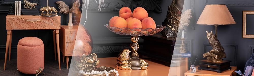 Мебель и декор для интерьера в оранжевых цветах