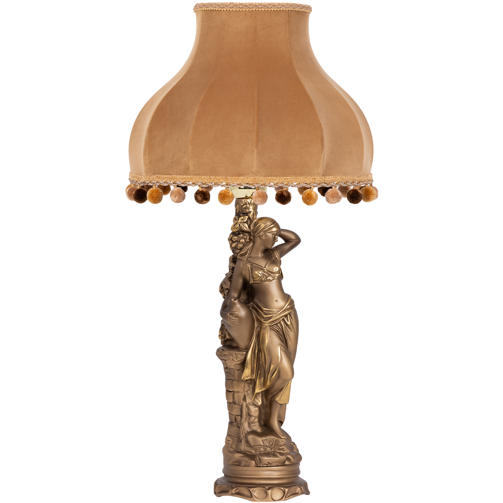 Настольная лампа Девушка с кувшином Классика Поталь