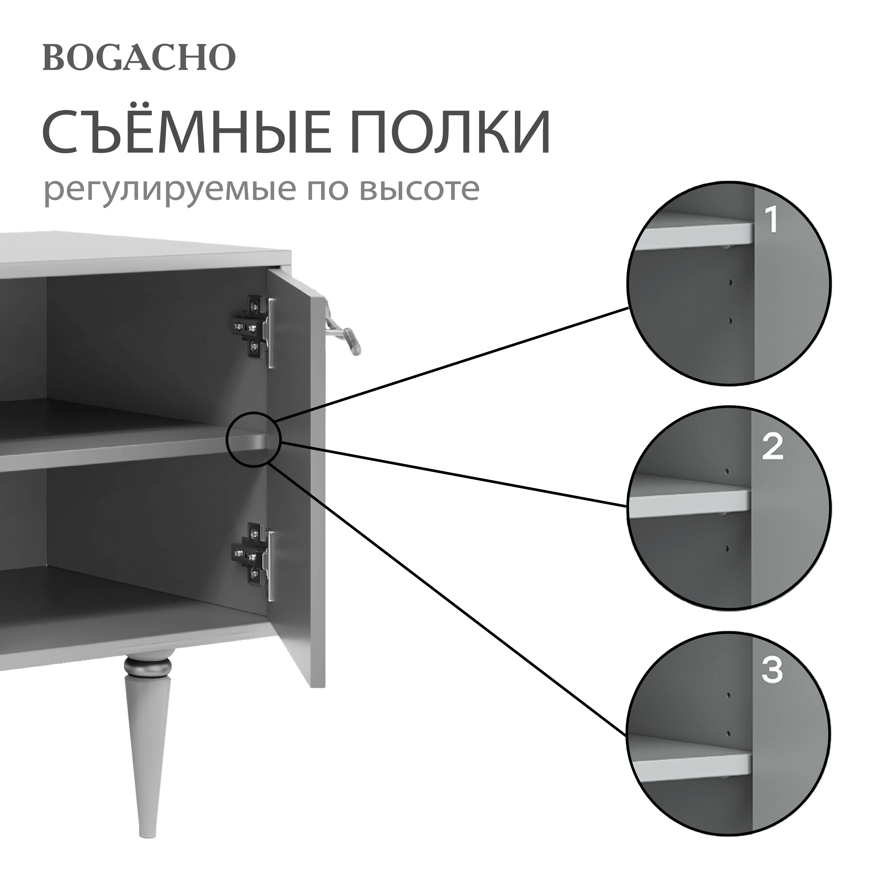 Тумба под ТВ Арт Колор matte 117см Стайл Сильвер Зеленая олива матовая - img52571
