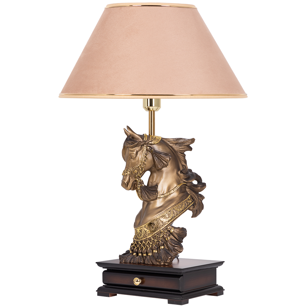 Настольная лампа с бюро Лошадь императора Карамель