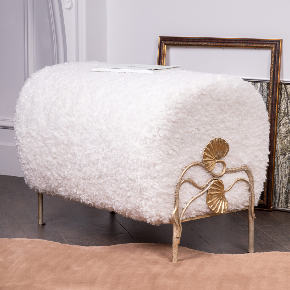  Банкетка Нимфея Молоко Айвори