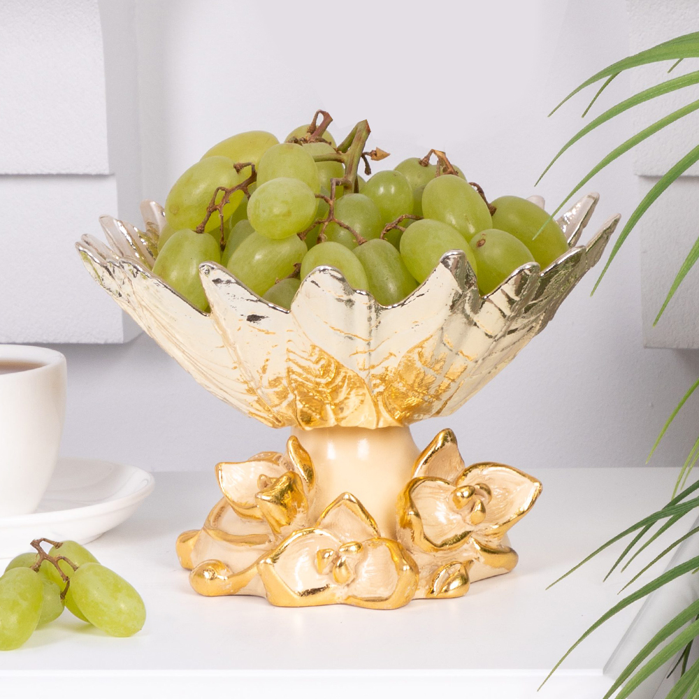  Фруктовница-конфетница Орхидея Лайм Айвори