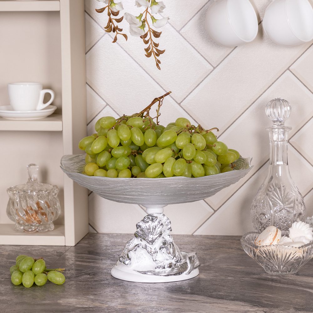 Фруктовница-конфетница Ирис Визир Античное Серебро - img65062