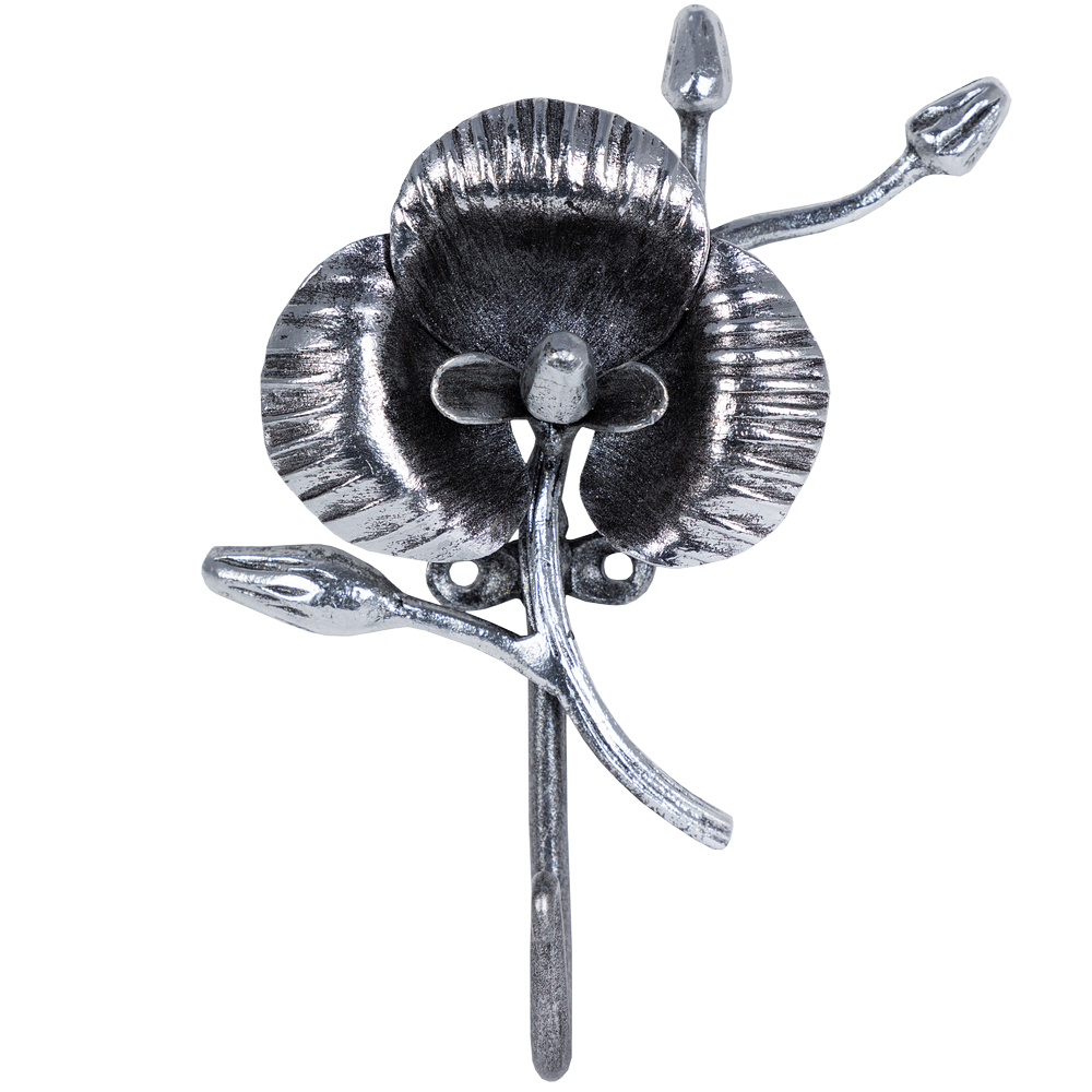 Настенный крючок Орхидея Джолли Айс Античное серебро