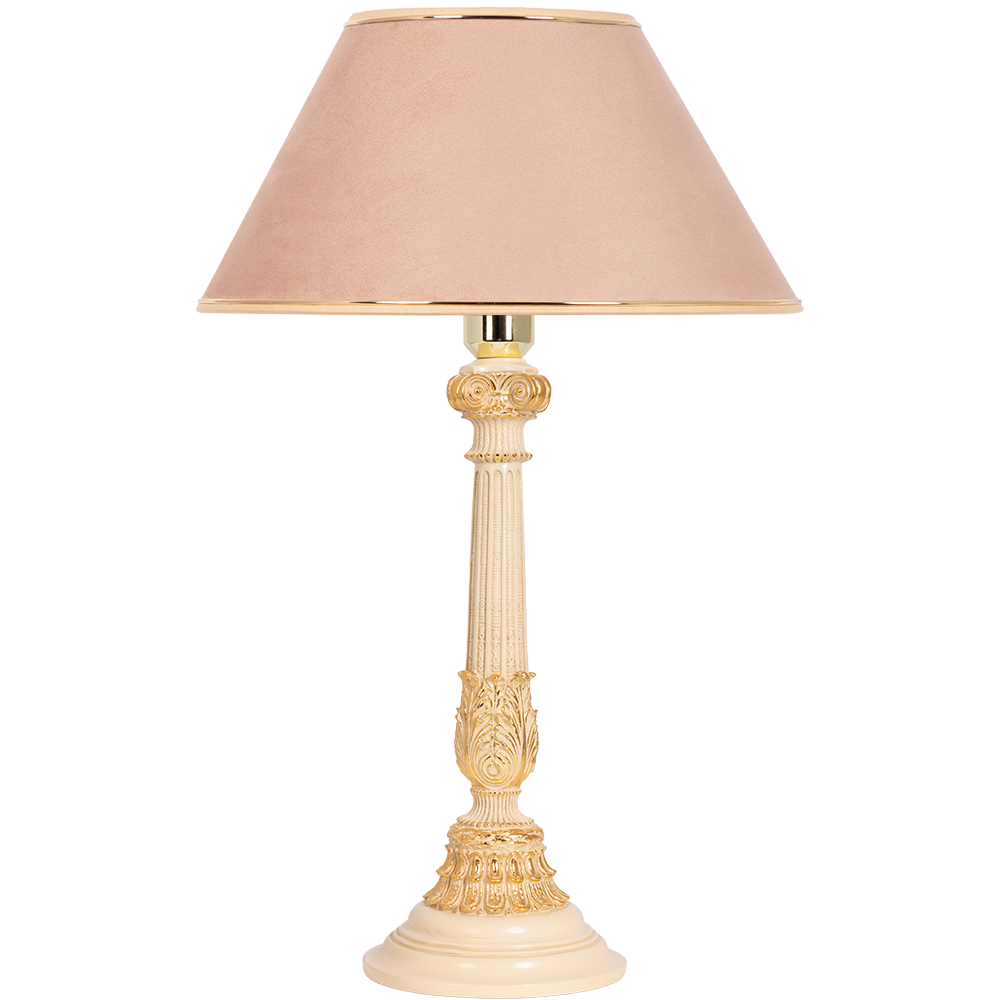 Настольная лампа Колонна Испанская Айвори Карамель