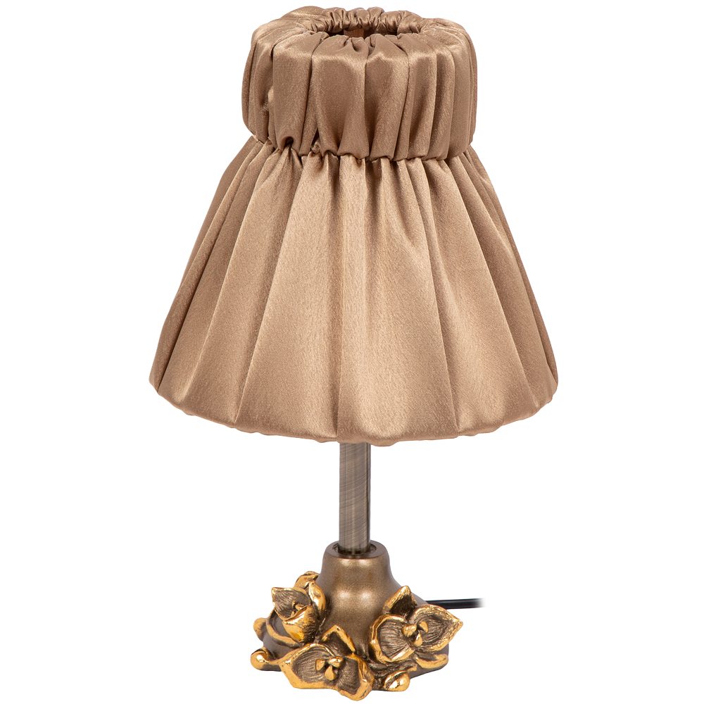 Настольная лампа Орхидея Лайм Бронза с абажуром Адель Бронза - img66091