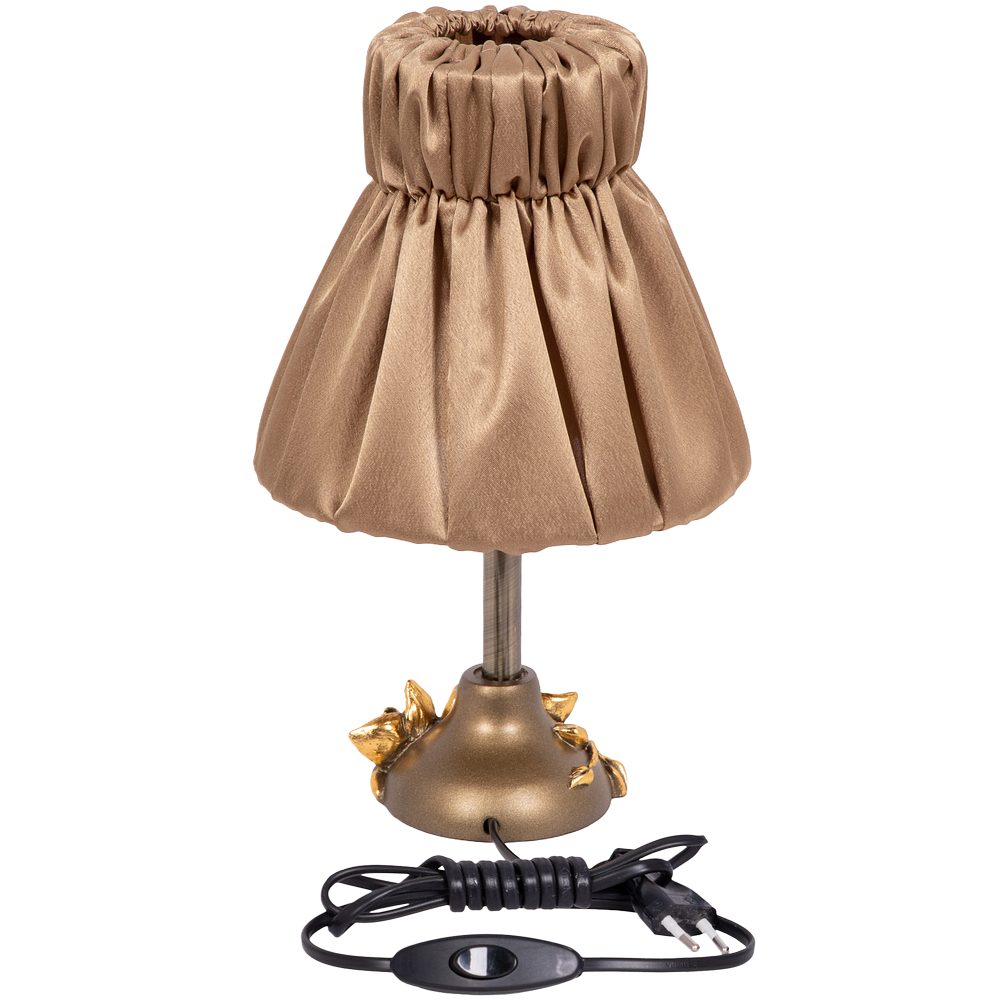 Настольная лампа Орхидея Лайм Бронза с абажуром Адель Бронза - img66092