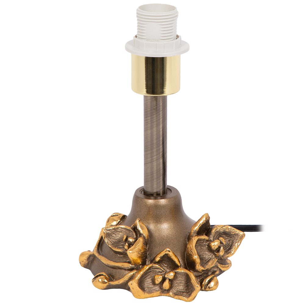 Настольная лампа Орхидея Лайм Бронза с абажуром Адель Бронза - img66094