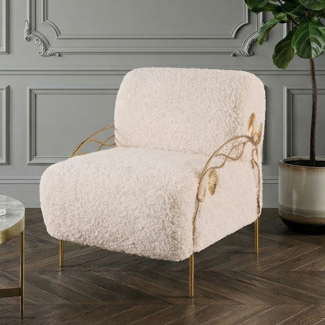  Кресло Нимфея Какао Бронза