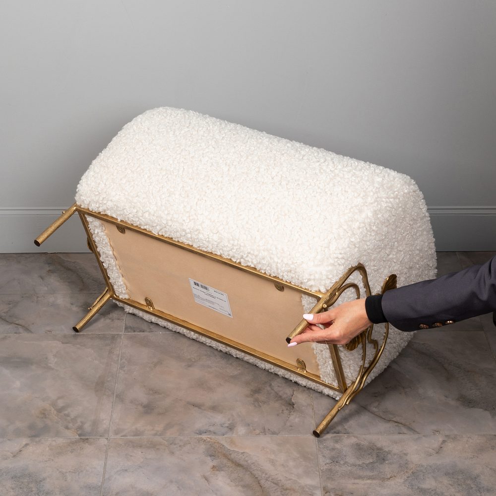 Банкетка Нимфея Молоко Бронза - img64927