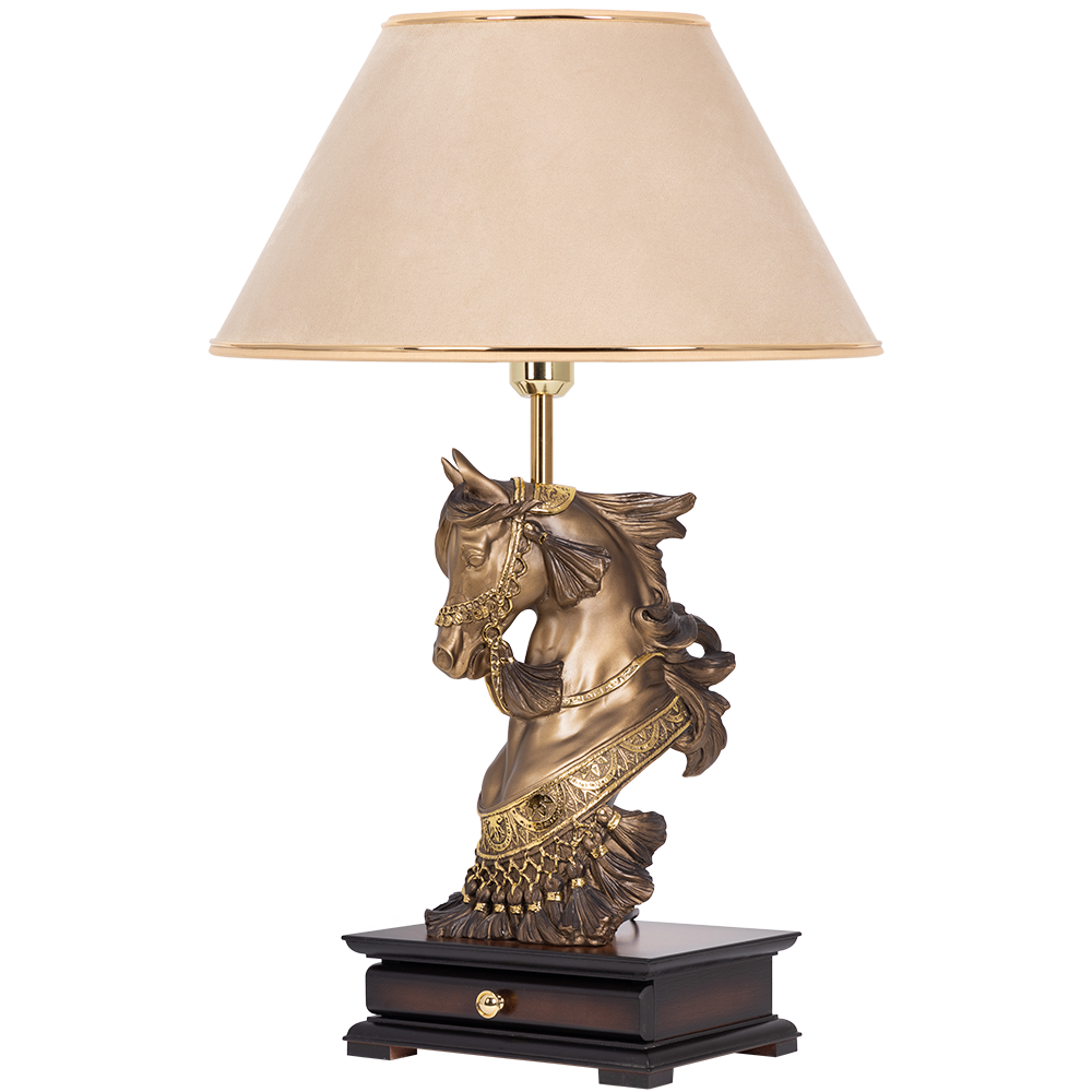 Настольная лампа с бюро Лошадь императора Айвори
